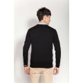 Crew Neck Sweater bordado Knit para homens